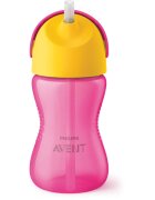 Philips Avent Bendy Straw SCF798/02 12m+ hrnek s ohebným brčkem Pink 1 ks