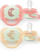 Philips Avent Ultrasoft Night SCF094/02 0-6m dudlík Neutral 2 ks