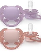 Philips Avent Ultrasoft SCF091/43 6-18 m dudlík Girl 2 ks