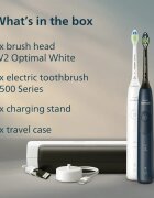 Philips Sonicare 5500 HX7119/01 sonický elektrický zubní kartáček 2 těla Blue&White 2 ks
