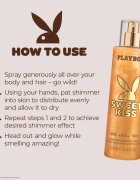 Playboy Sweet Kiss tělový sprej se třpytkami pro ženy 250 ml