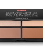 PUPA Milano #READY4SELFIE Contouring & Strobing konturovací paletka s rozjasňovačem odstín 003 Dark Skin 175 g