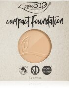 puroBIO Cosmetics Compact Foundation kompaktní pudrový make-up náhradní náplň SPF 10 odstín 01 9 g
