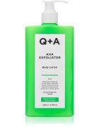 Q+A AHA Exfoliator obnovující tělové mléko s exfoliačním účinkem vůně Golden Vanilla + Coconut 250 ml