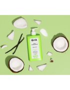 Q+A AHA Exfoliator obnovující tělové mléko s exfoliačním účinkem vůně Golden Vanilla + Coconut 250 ml
