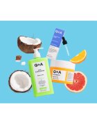 Q+A AHA Exfoliator obnovující tělové mléko s exfoliačním účinkem vůně Golden Vanilla + Coconut 250 ml