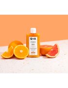 Q+A Vitamin C třpytivý olej na tělo vůně Orange Zest + Grapefruit 150 ml