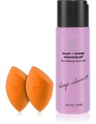 Real Techniques Brush Sponge + Cleasing Gel sada na obličej