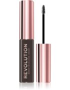 Revolution Brow Fixer gel na obočí odstín Dark Brown 6 ml