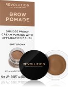 Revolution Brow Pomade pomáda na obočí odstín Soft Brown 2.5 g