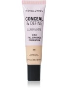 Revolution Conceal & Define matující make-up odstín F3N 23 ml