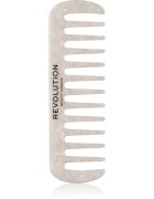 Revolution Haircare Natural Curl Wide Tooth Comb hřeben na vlasy pro vlnité a kudrnaté vlasy odstín White 1 ks