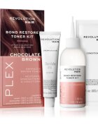 Revolution Haircare Plex Bond Restore Kit sada pro zvýraznění barvy vlasů odstín Chocolate Brown 1 ks