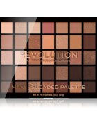 Revolution Maxi Reloaded Palette paletka pudrových očních stínů odstín Ultimate Nudes 45x1.35 g