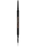 Revolution Precise Brow Pencil precizní tužka na obočí s kartáčkem odstín Dark Brown 0.05 g