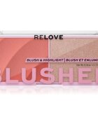 Revolution Relove Blushed Duo Blush & Highlighter tvářenka s rozjasňovačem 1 ks