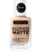 Revolution Relove Super Matte Foundation dlouhotrvající matující make-up odstín F8.5 24 ml