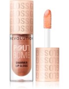 Revolution Shimmer Gloss třpytivý lesk na rty odstín Glimmer Nude 4.5 ml