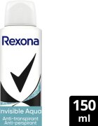 Rexona Invisible Aqua antiperspirant ve spreji proti bílým a žlutým skvrnám 150 ml