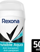 Rexona Invisible Aqua tuhý antiperspirant proti bílým a žlutým skvrnám 50 ml