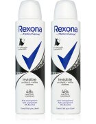 Rexona Invisible Black and White antiperspirant ve spreji proti bílým a žlutým skvrnám