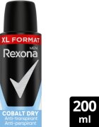 Rexona Men Cobalt Dry antiperspirant ve spreji pro muže XL Cobalt Dry 200 ml