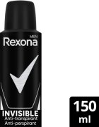 Rexona Men Invisible antiperspirant ve spreji proti bílým skvrnám 150 ml