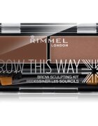 Rimmel Brow This Way paleta pro líčení obočí odstín 002 Medium Brown 13 g