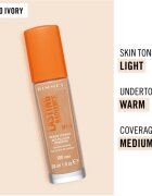 Rimmel Lasting Radiance rozjasňující make-up SPF 25 odstín 100 Ivory 30 ml