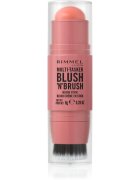 Rimmel Multi-Tasker Blush'N'brush tvářenka v tyčince se štětcem odstín 100 Cotton Candy 8 g