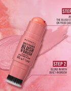 Rimmel Multi-Tasker Blush'N'brush tvářenka v tyčince se štětcem odstín 100 Cotton Candy 8 g