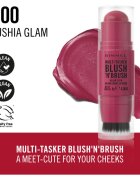 Rimmel Multi-Tasker Blush'N'brush tvářenka v tyčince se štětcem odstín 200 Fushia Glam 8 g