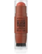 Rimmel Multi-Tasker Blush'N'brush tvářenka v tyčince se štětcem odstín 300 Nearly Suede 8 g