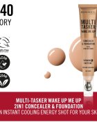 Rimmel Multi-Tasker Wake Me Up make-up a korektor pro rozjasnění pleti odstín 40 Ivory 20 ml