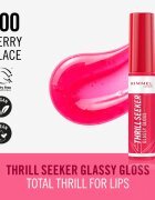 Rimmel Thrill Seeker Glassy Gloss lesk na rty pro větší objem odstín 600 Berry Glace 10 ml