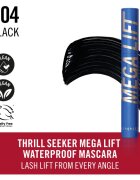 Rimmel Thrill Seeker Mega Lift voděodolná řasenka pro objem a natočení řas odstín 004 Waterproof Black 10 ml