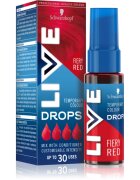Schwarzkopf LIVE Drops smývatelný barevný stín odstín Ohnivá červená 30 ml