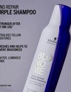 Schwarzkopf Professional Blondme Bond Repair Purple Shampoo fialový šampon pro blond vlasy 300 ml