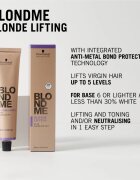 Schwarzkopf Professional Blondme Lifting zesvětlující krém pro blond vlasy odstín Steel Blue 60 ml