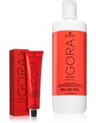 Schwarzkopf Professional IGORA Royal sada při barvení vlasů odstín 5-0