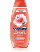Schwarzkopf Schauma Stronger For Longer Hair posilující šampon pro dlouhé vlasy Hibiscus & Rosemary 400 ml