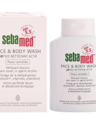 Sebamed Face & Body Wash Sensitive Skin jemná mycí emulze na tělo a obličej pro citlivou pokožku 200 ml