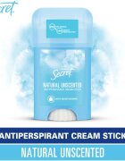 Secret Natural Unscented Antiperspirant Cream Stick krémový antiperspirant pro ženy 40 ml