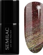 Semilac UV Hybrid Galaxy Flash gelový lak na nehty s použitím UV/LED lampy odstín 824 Digital Red 7 ml