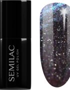 Semilac UV Hybrid Galaxy Flash gelový lak na nehty s použitím UV/LED lampy odstín 828 Grey Holo 7 ml