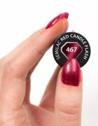 Semilac UV Hybrid Silk Effect gelový lak na nehty s použitím UV/LED lampy odstín 467 Red Candle Flash 7 ml