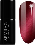 Semilac UV Hybrid Silk Effect gelový lak na nehty s použitím UV/LED lampy odstín 467 Red Candle Flash 7 ml