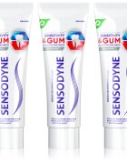 Sensodyne Sensitivity & Gum Whitening bělicí zubní pasta pro ochranu zubů a dásní 3x75 ml