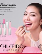 Shiseido Technosatin Pink saténová rtěnka odstín 04 Mauve Pink 3.3 g