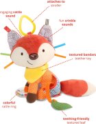 Skip Hop Bandana Buddies Fox aktivity hračka s kousátkem pro děti od narození 0m+ 1 ks